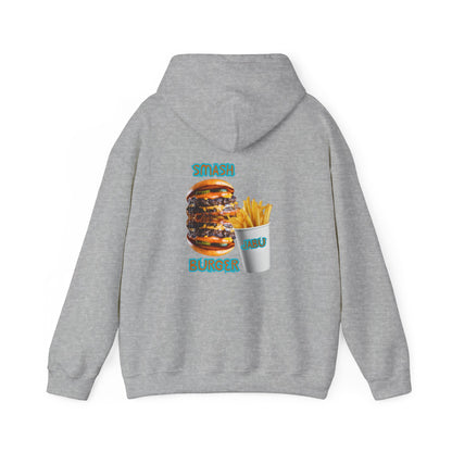 ✅ AU/NZ Smash Burger Unisex Hoodie with Fun Food Graphics