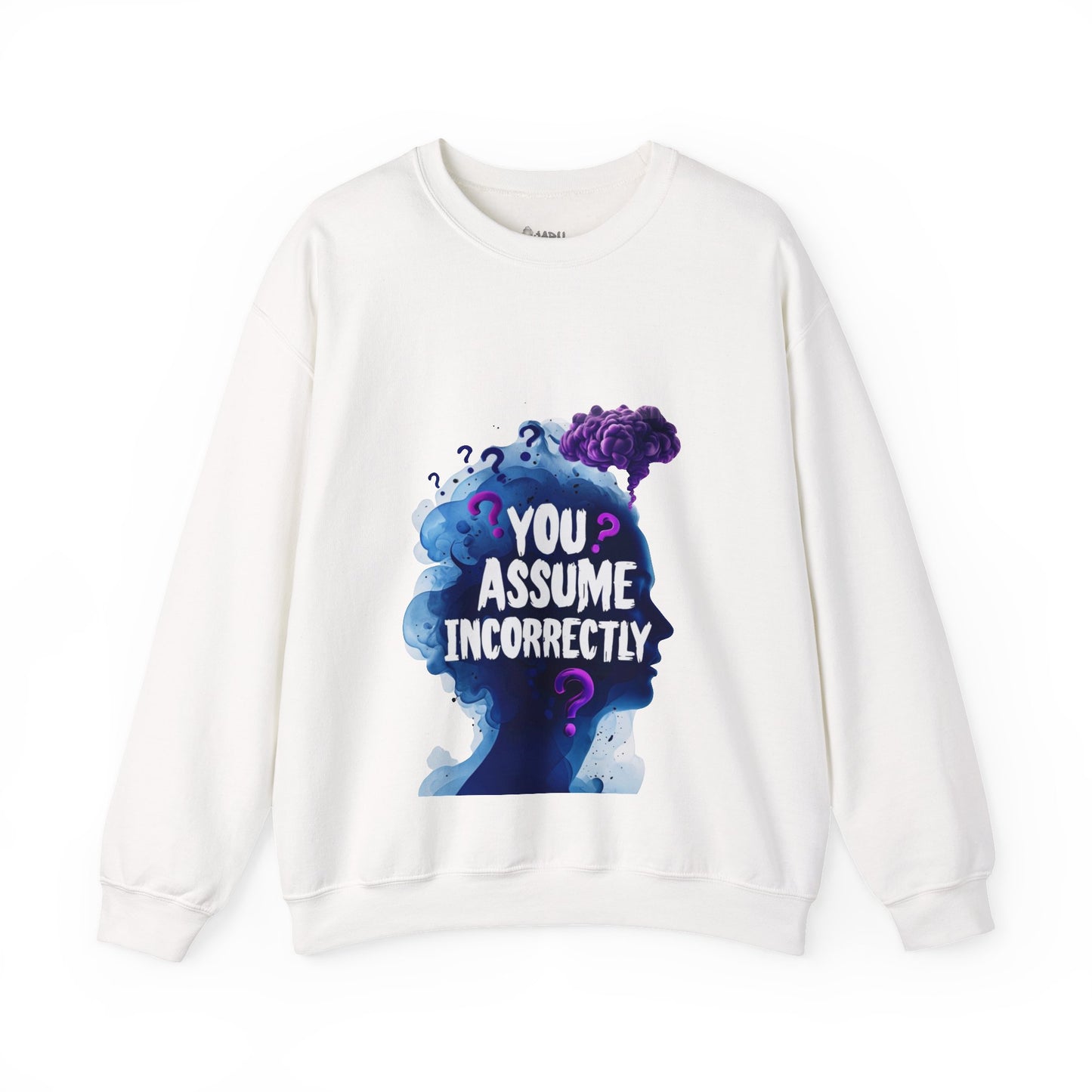 ✅ AU/NZ Unisex Heavy Blend Crewneck Sweatshirt - 'You Assume Incorrectly' Graphic