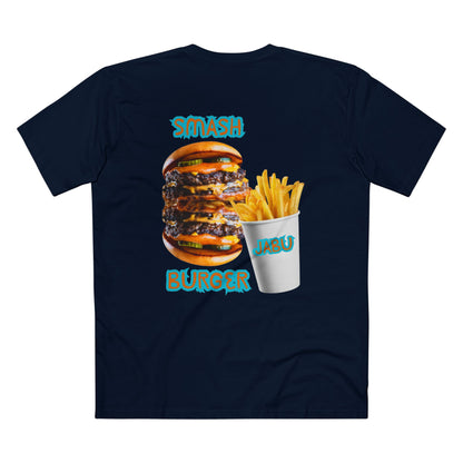 ✅ AU/NZ/COMFORT COLOURS 5001/SMASH BURGER Tee - Fun Foodie T-Shirt for Burger Lovers, Casual Wear, Gift for Foodies, Summer Style, Graphic Tee
