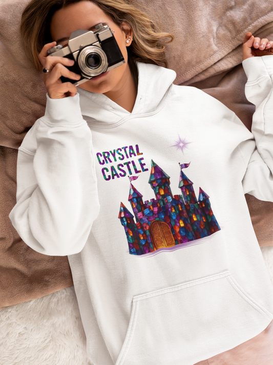 ✅ AU/NZ Crystal Castle Unisex Heavy Blend Hoodie, Magical Fantasy Sweatshirt for Festivals, Gifts, Birthdays, Cozy Vibe Layering