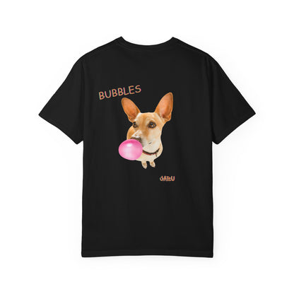 ✅ AU/NZ,Comfort Colours 1717-Funny Dog and Bubble Unisex T-Shirt - Perfect for Pet Lovers Bubbles!