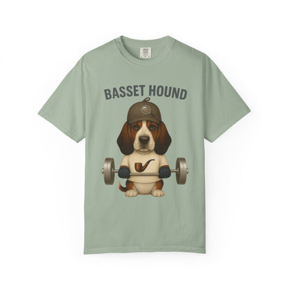 JABU GRIND - BASSET HOUND: A Fun, Dog-Loving Gym Tee for NZ & AU Humans JABU© • JustAboutBeingU®