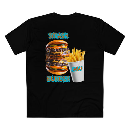 ✅ AU/NZ/COMFORT COLOURS 5001/SMASH BURGER Tee - Fun Foodie T-Shirt for Burger Lovers, Casual Wear, Gift for Foodies, Summer Style, Graphic Tee
