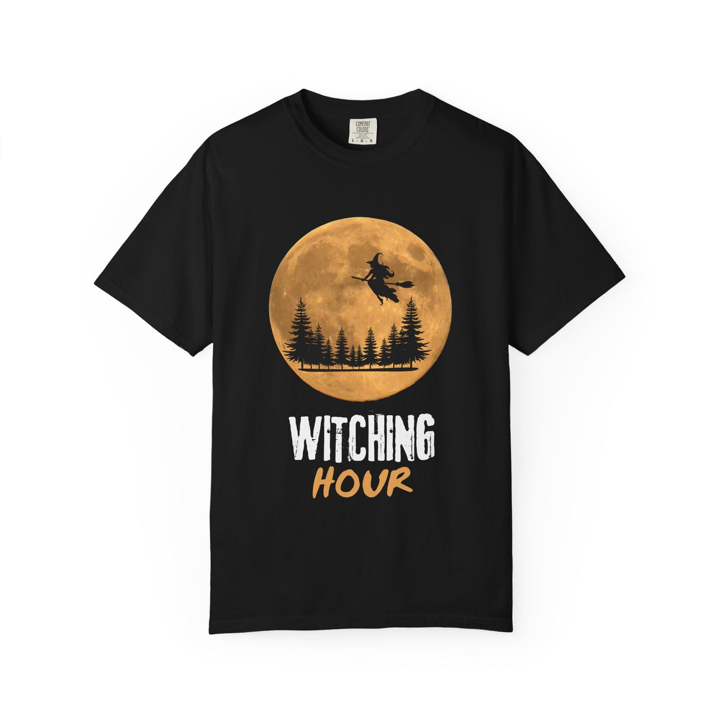✅ AU/NZ/Comfort Colours 1717, Witching Hour Unisex Garment-Dyed T-Shirt – Spooky Moonlight Vibes for Halloween Lovers, HOWL!