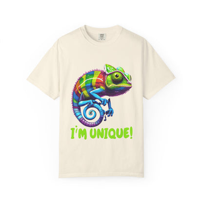 ✅ AU/NZ - Comfort Colours 1717/Unique Chameleon T-Shirt - Celebrate Individuality with Vibrant Graphics/ I’M UNIQUE!