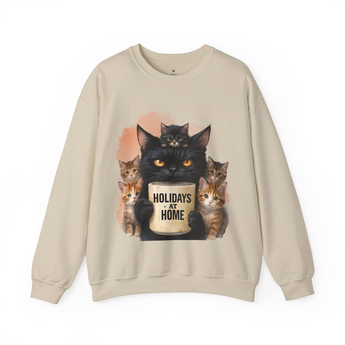 ✅ AU/NZ Cat Lover's Crewneck Sweatshirt - "Holidays at Home" Design Kittens