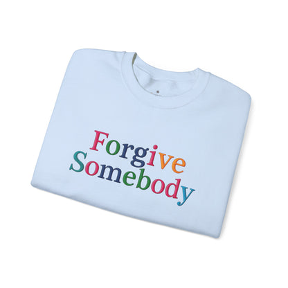 ✅ AU/NZ Forgive Somebody -Light Coloured-Unisex Crewneck Sweatshirt, Inspirational Gift, Cozy Casual wear, Thoughtful Message, Everyday Comfort, Perfect for Gifting