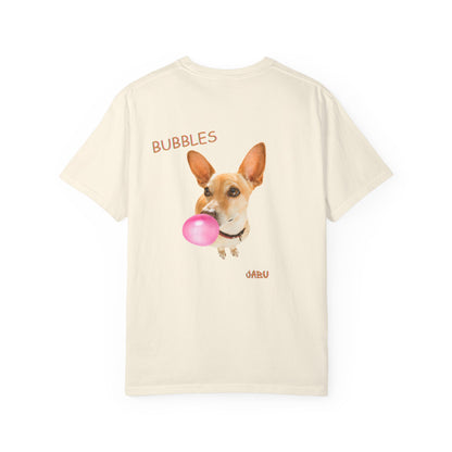 ✅ AU/NZ,Comfort Colours 1717-Funny Dog and Bubble Unisex T-Shirt - Perfect for Pet Lovers Bubbles!