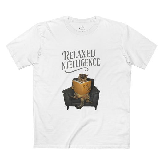 ✅  AU/NZ  As Colour 5001/Cat Lover's Relaxed Intelligence Tee - Funny Cat Shirt, Pet Gift, Quirky Humor Apparel, Birthday Gift, Animal Lover's Tee