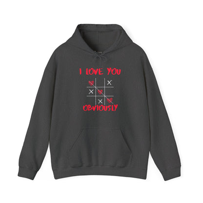 ✅ AU/NZ Casual Love Hoodie - I Love You Obviously | Hearts Win | Perfect Gift for Valentine's Day & Everyday Wear