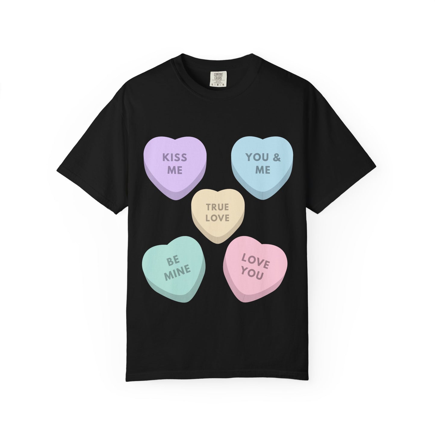 ✔️✅ AU/NZ, Comfort Colours 1717, Romantic Heart Theme Unisex T-Shirt - Perfect for Valentine's Day & Love Celebrations