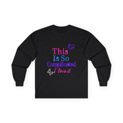 ✅ AU/NZ- Complicated! Love Long Sleeve Tee, Unisex Tee for Gift Giving, Trendy Graphic Shirt, Casual Fashion, Fun Quotes Top