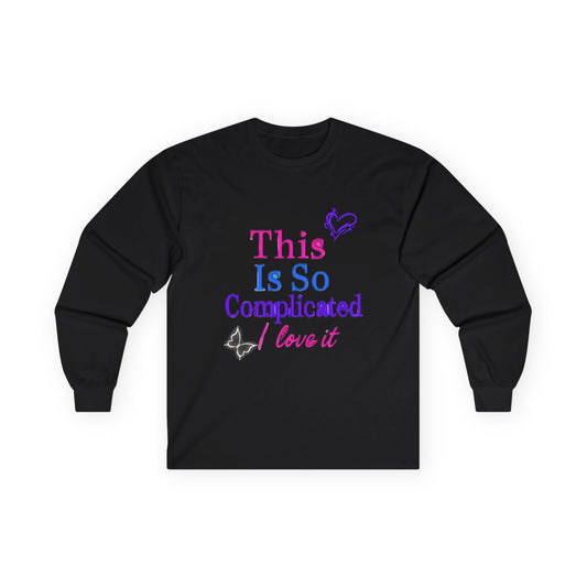 ✅ AU/NZ- Complicated! Love Long Sleeve Tee, Unisex Tee for Gift Giving, Trendy Graphic Shirt, Casual Fashion, Fun Quotes Top
