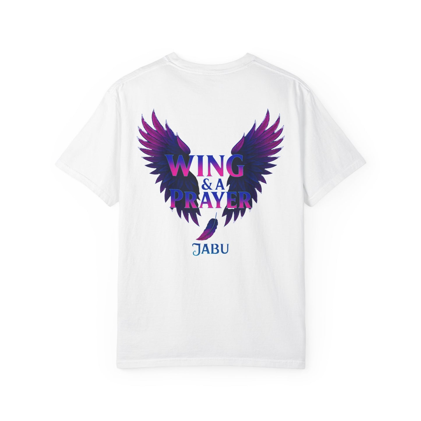 Wing and a Prayer Tee
Built for those who keep pushing, even when the odds aren’t in their favor. The bold neon wings carry that message of hope and drive — a look that’s all attitude, no limits.

JABU© • JustAboutBeingU®