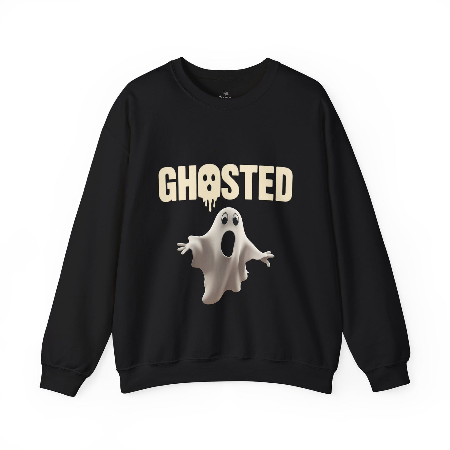 ✅ AU/NZ Ghosted Crewneck Sweatshirt - Perfect for Halloween, Cozy Casual Wear, Gift for Ghost Lovers, Spooky Night Out
