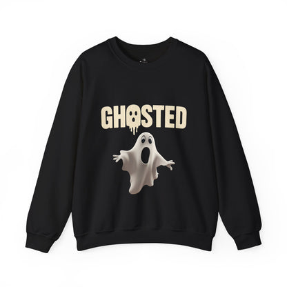 ✅ AU/NZ Ghosted Crewneck Sweatshirt - Perfect for Halloween, Cozy Casual Wear, Gift for Ghost Lovers, Spooky Night Out