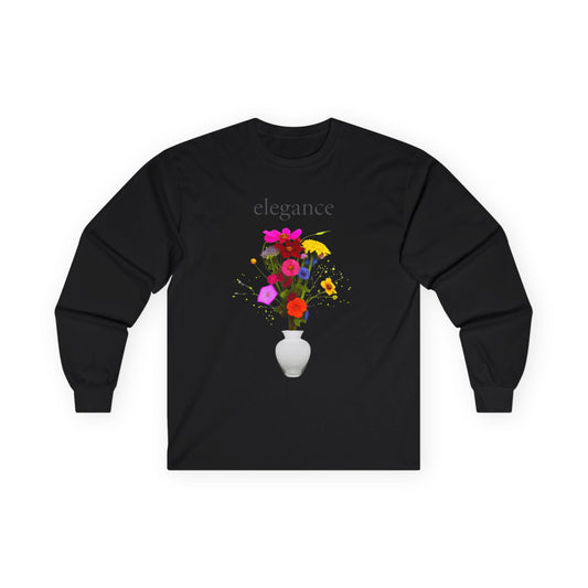 ✅ AU/NZ Elegant Floral Long Sleeve Tee, Comfortable Casual Wear, Perfect Gift Florists/Designers, Spring Fashion, Unique Style