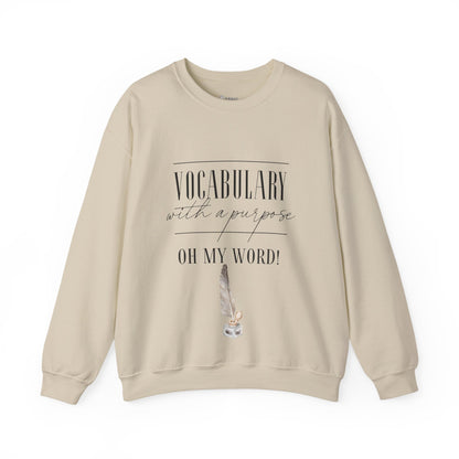 ✅ AU/NZ Inspirational Vocabulary Crewneck Sweatshirt - "Words with a Purpose" VOCABULARY!