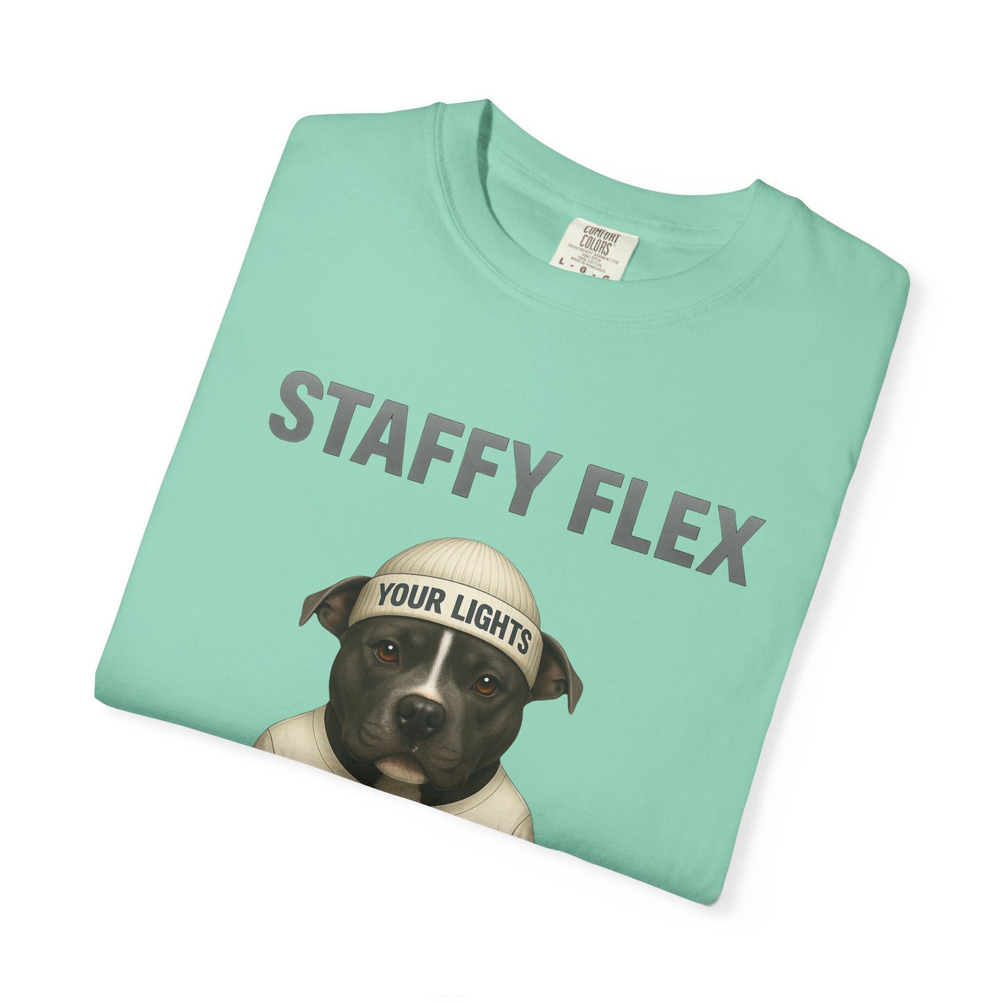 JABU GRIND - STAFFY: A Fun, Dog-Loving Gym Tee for NZ & AU Humans JABU© • JustAboutBeingU®