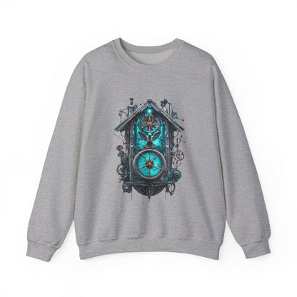 ✅ AU/NZ Mystical Clock Sweatshirt - Cozy Unisex Crewneck for Gift Giving, STEAM PUNK, CUCKOO CLOCK