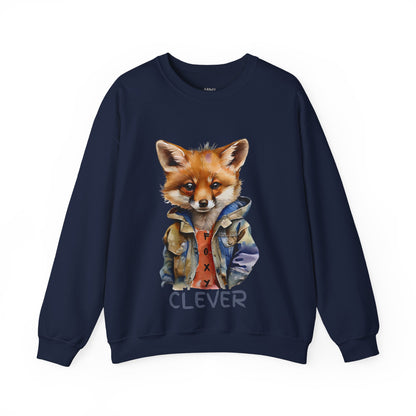 ✅ AU/NZ Clever Fox Unisex Crewneck Sweatshirt - Comfortable and Stylish