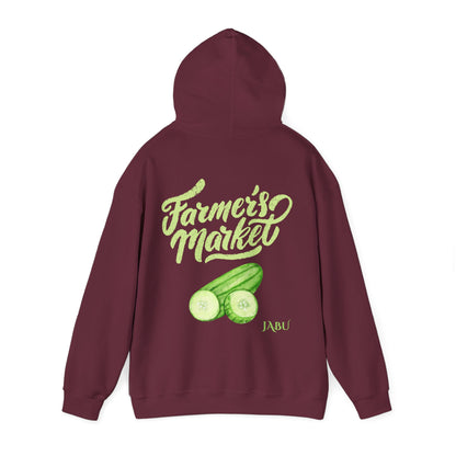 ✅ AU/NZ Farmer's Market Hoodie – Unisex Heavy Blend™ Sweatshirt with Pickle Design
