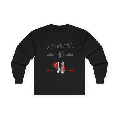 ✅ AU/NZ Sneaker Culture Long Sleeve Tee, Streetwear Apparel, Gift for Sneaker Lovers, Casual Fashion, Unisex Graphic Tee