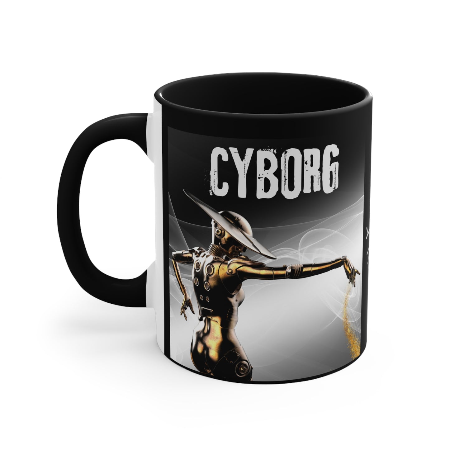 ✅  AU/NZ Colorful Accent Mugs, 11oz Cyborg GOLD