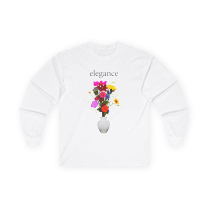 ✅ AU/NZ Elegant Floral Long Sleeve Tee, Comfortable Casual Wear, Perfect Gift Florists/Designers, Spring Fashion, Unique Style