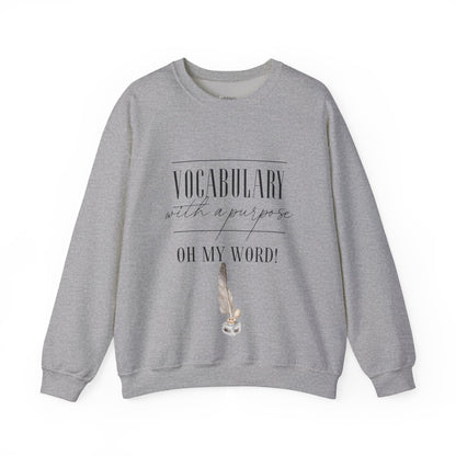 ✅ AU/NZ Inspirational Vocabulary Crewneck Sweatshirt - "Words with a Purpose" VOCABULARY!