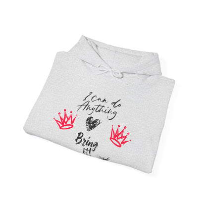 ✅ AU/NZ- I CAN DO ANYTHING,Empowering Unisex Hooded Sweatshirt | Inspirational Quotes Apparel, Cozy Everyday Wear, Unique Gifts for Teens, Motivational Fashion