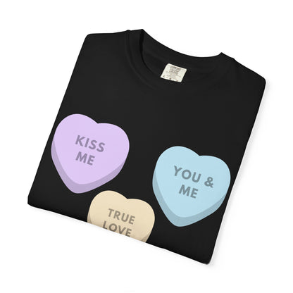 ✔️✅ AU/NZ, Comfort Colours 1717, Romantic Heart Theme Unisex T-Shirt - Perfect for Valentine's Day & Love Celebrations