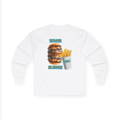✅ AU/NZ Smash Burger Long Sleeve Tee - Fun Foodie Apparel, Perfect for Food Lovers, Casual Wear, BBQs, and Gifts
