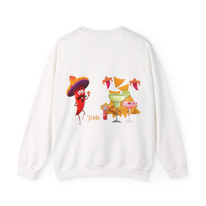 ✅  AU/NZ Fiesta Fun Crewneck Sweatshirt - Summery Vibes with Colorful Drinks and Nachos