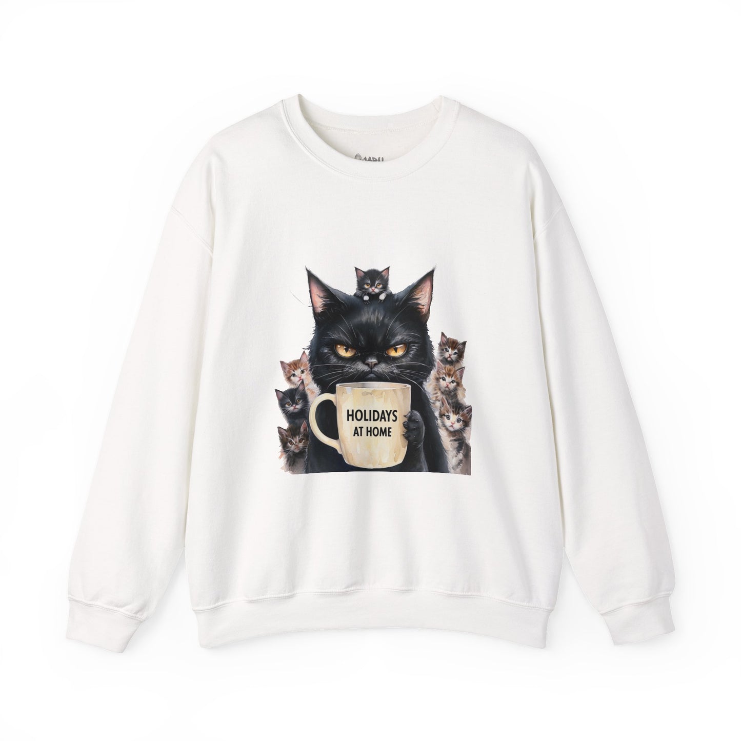 ✅  AU/NZ Funny Cat Crewneck Sweatshirt - Holidays at Home Design