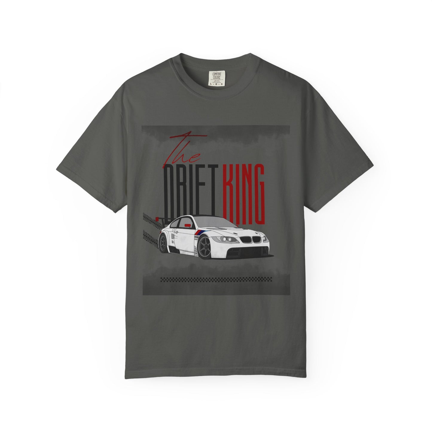 ✅ AU/NZ/Comfort Colours 1717, Drift King Unisex Garment-Dyed T-Shirt - Perfect for Car Enthusiasts and Motorsports Fans
