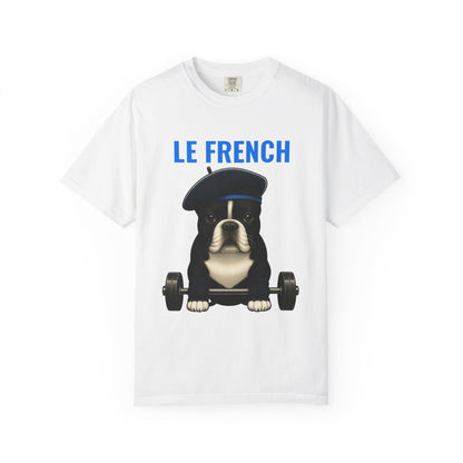 JABU GRIND – LE FRENCH: A Fun, Dog-Loving Gym Tee for NZ & AU Humans JABU© • JustAboutBeingU®