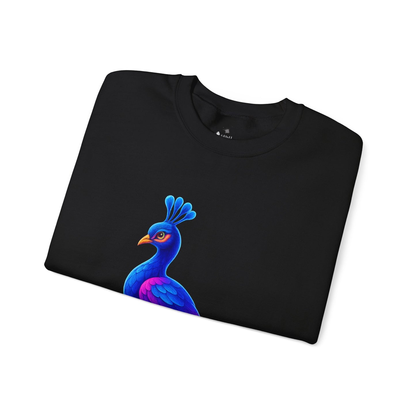 JABU Neon Electric Plume: Vibrant Peacock Glow Sweatshirt for NZ & AU Streetwear Lovers JABU© • JustAboutBeingU®