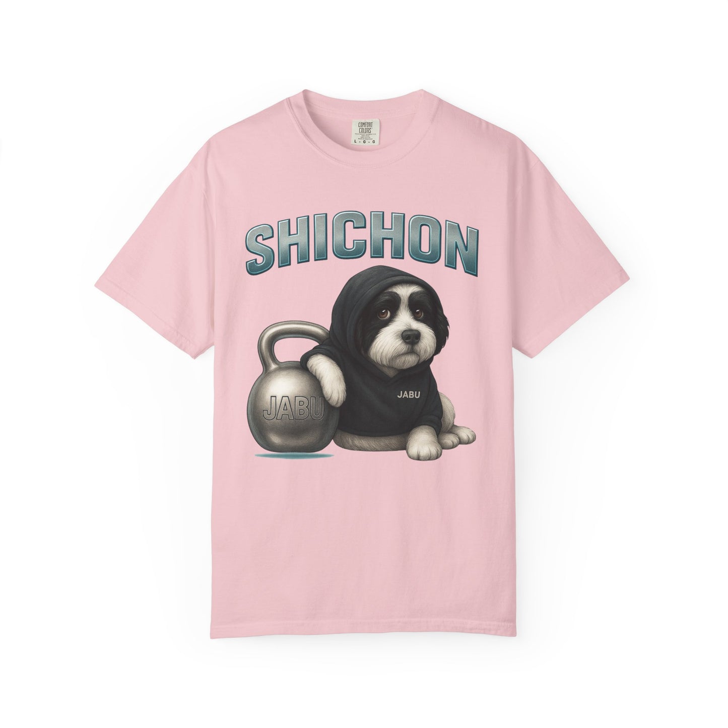 JABU GRIND - SHICHON: A Fun, Dog-Loving Gym Tee for NZ & AU Humans JABU© • JustAboutBeingU®