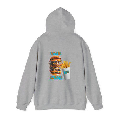 ✅ AU/NZ Smash Burger Unisex Hoodie with Fun Food Graphics