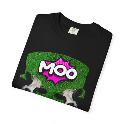 ✅ Playful Cow Graphic Unisex T-Shirt - "MOO" Casual Tee