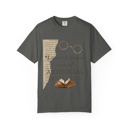 ✅ AU/NZ/Comfort Colours 1717, Antisocial Book Club T-Shirt - Literary Lounge Apparel for Book Lovers Antisocial, Book Club