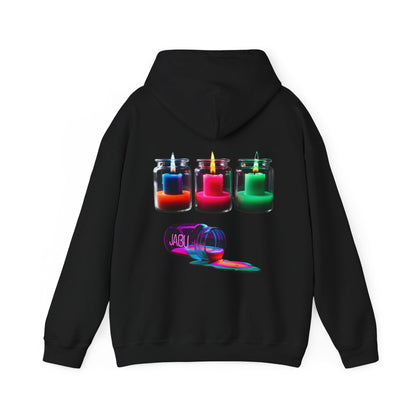 ✅ AU/NZ Luminous Art Hoodie: Vibrant Energy for Everyday Wear, Unisex Fashion, Cozy Layer, Artistic Streetwear NEON CANDLES