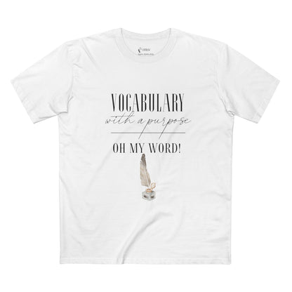 ✅ AU/NZInspirational Vocabulary Tee - 'Words with a Purpose' Graphic Shirt, Motivational Gift, Teacher's Appreciation, Casual Wear, Literary Lovers