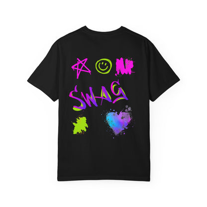 ✅ AU/NZ Colorful Graffiti Unisex T-Shirt - Trendy Streetwear with ‘SWAG’ Design