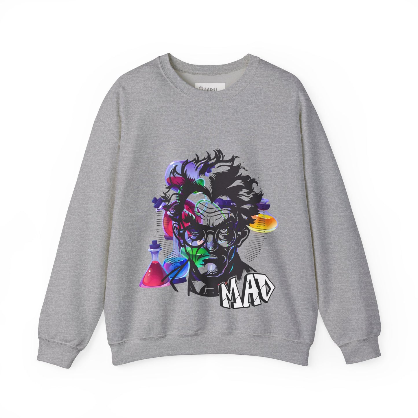 ✅ AU/NZ Mad Scientist Crewneck Sweatshirt – Unisex Heavy Blend™ with Colorful Lab Design MAD SCIENTIST