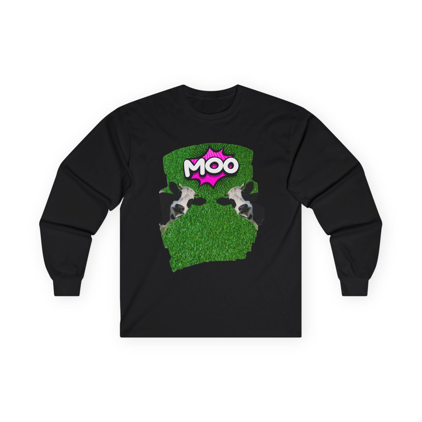✅ AU/NZ-MOO-Themed Long Sleeve Tee, Cow Lover Gift, Animal Apparel, Funny Farm Shirt, Unisex Casual Wear