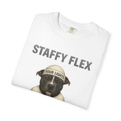 JABU GRIND - STAFFY: A Fun, Dog-Loving Gym Tee for NZ & AU Humans JABU© • JustAboutBeingU®