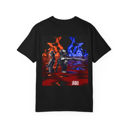 ✅AU/NZ, Comfort Colours 1717, Cyborg Dance Unisex T-Shirt - Trendy Gamer Apparel Orange/Blue