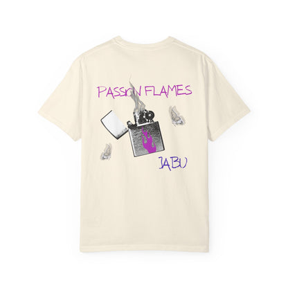 ✅ AU/NZ/Comfort Colours 1717, Passion Flames Unisex Garment-Dyed T-Shirt - Trendy Smoke Graphic Tee-PASSION FLAMES!